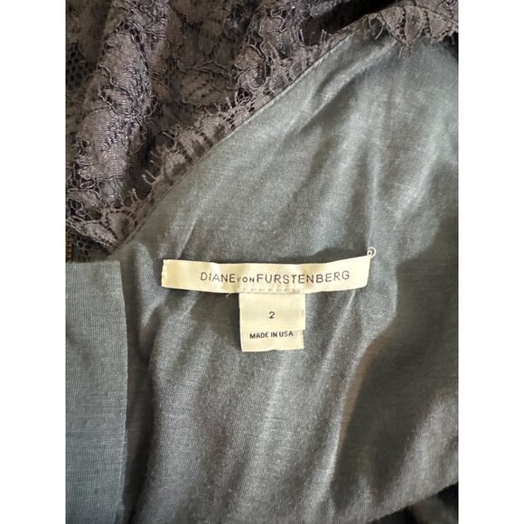 Diane Von Furstenberg Zarita Lace Dress Sz 2 - Picture 3 of 3